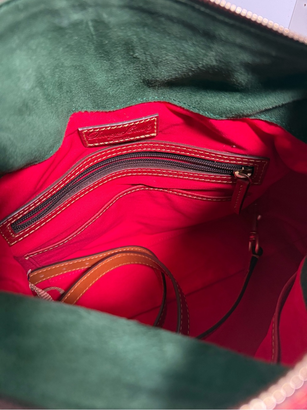 Dooney & Bourke Florentine Leather Satchel – Red - Picture 16 of 16